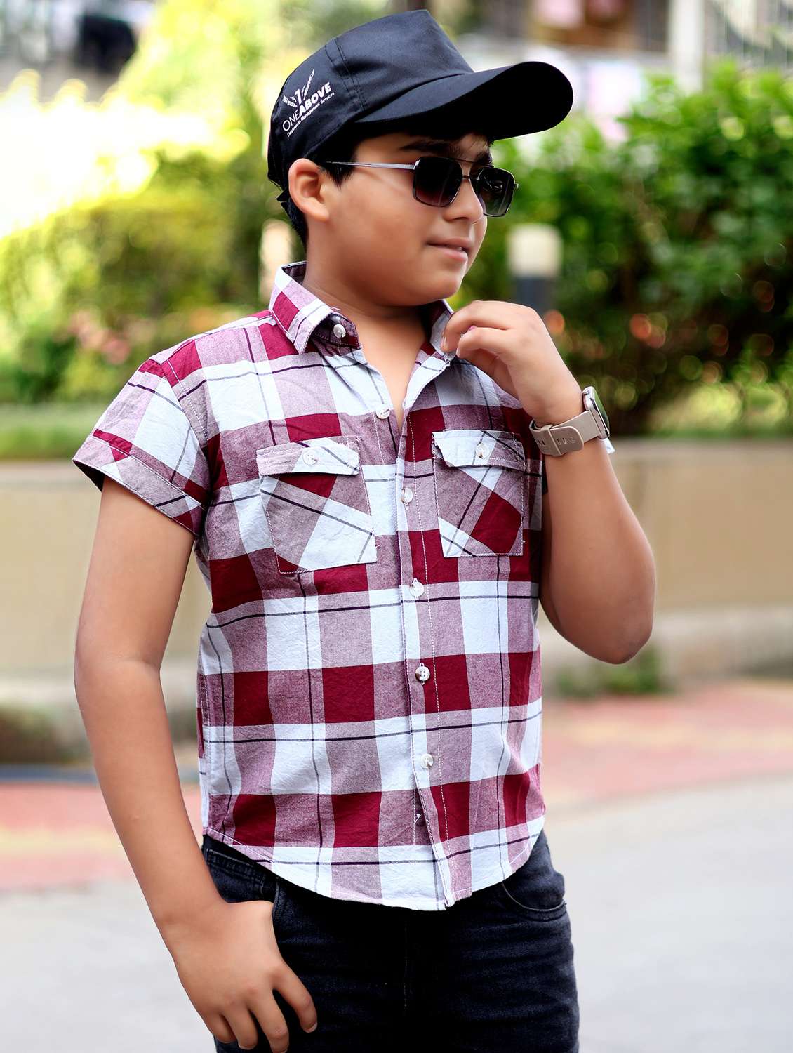 boys checkered short sleeve casual shirt - 21944723 - Standard Image - 4