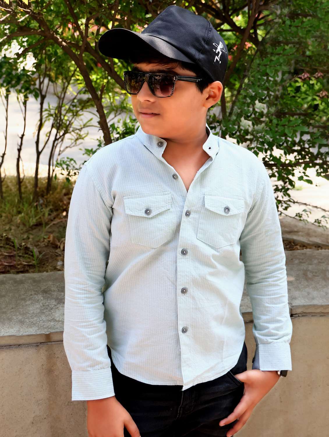 boys striped long sleeve casual shirt - 21944730 -  Standard Image - 1