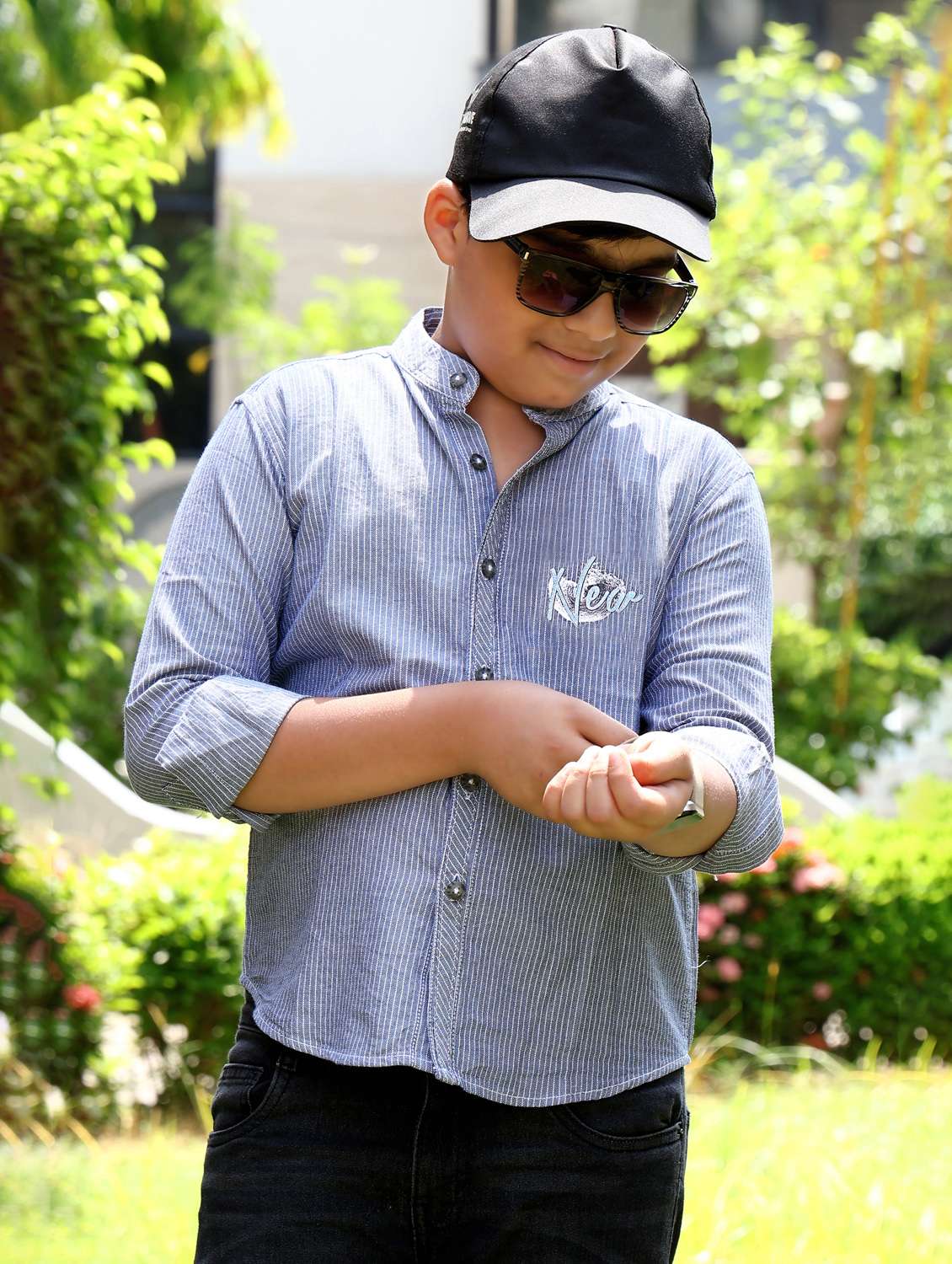 boys striped long sleeve casual shirt - 21944731 -  Standard Image - 1