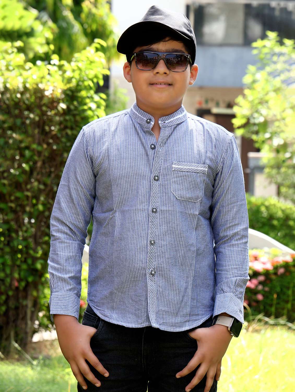 boys striped long sleeve casual shirt - 21944732 -  Standard Image - 1