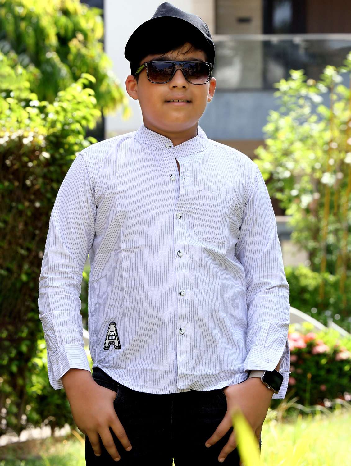 boys striped long sleeve casual shirt - 21944733 -  Standard Image - 1