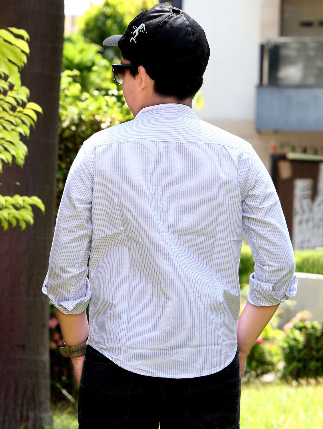 boys striped long sleeve casual shirt - 21944733 -  Standard Image - 4