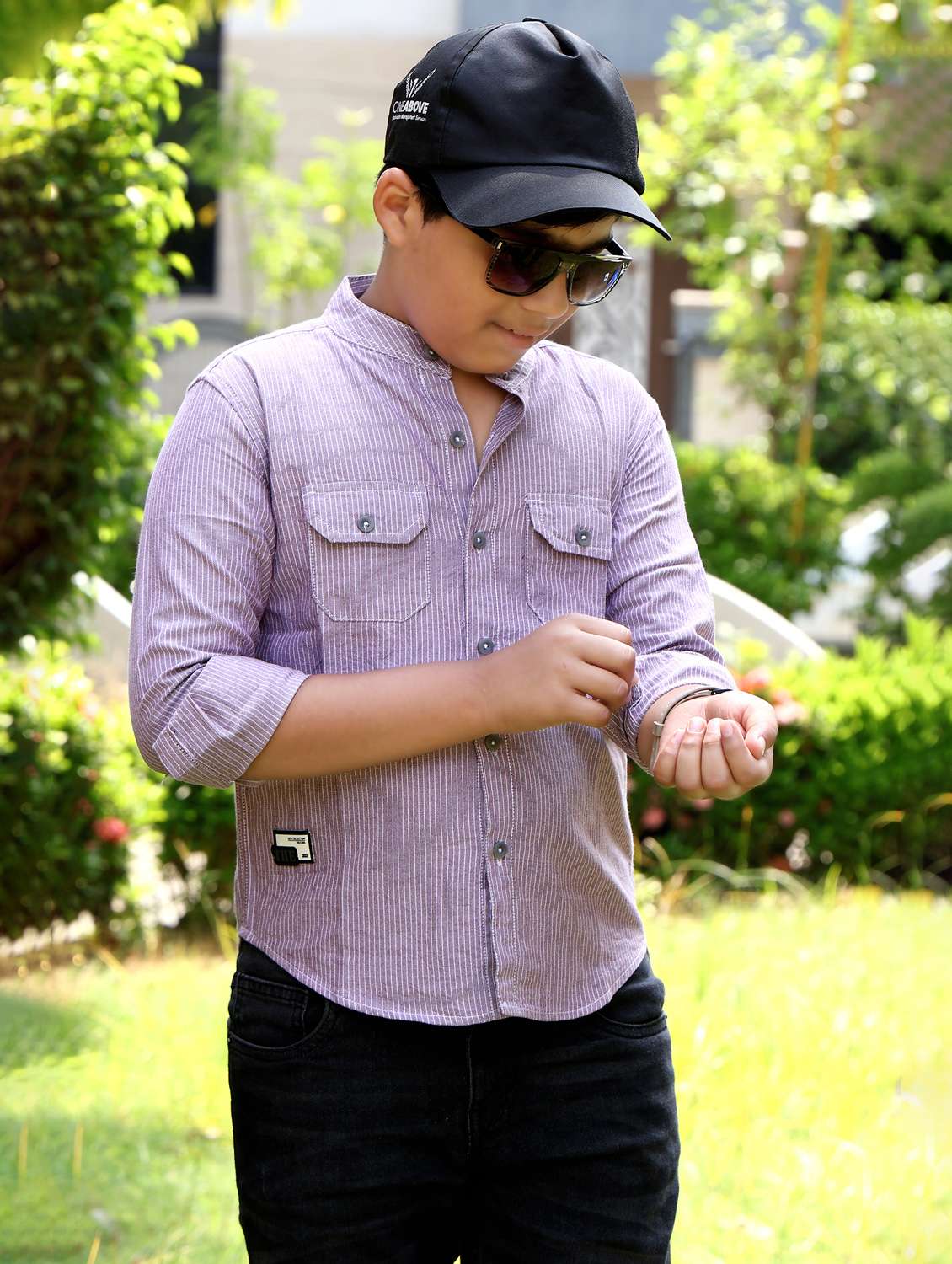 boys striped long sleeve casual shirt - 21944734 -  Standard Image - 1