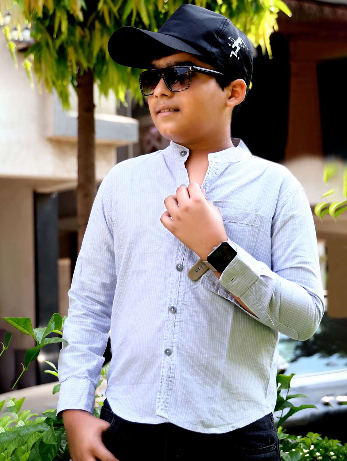 boys striped long sleeve casual shirt - 21944736 -  Standard Image - 1