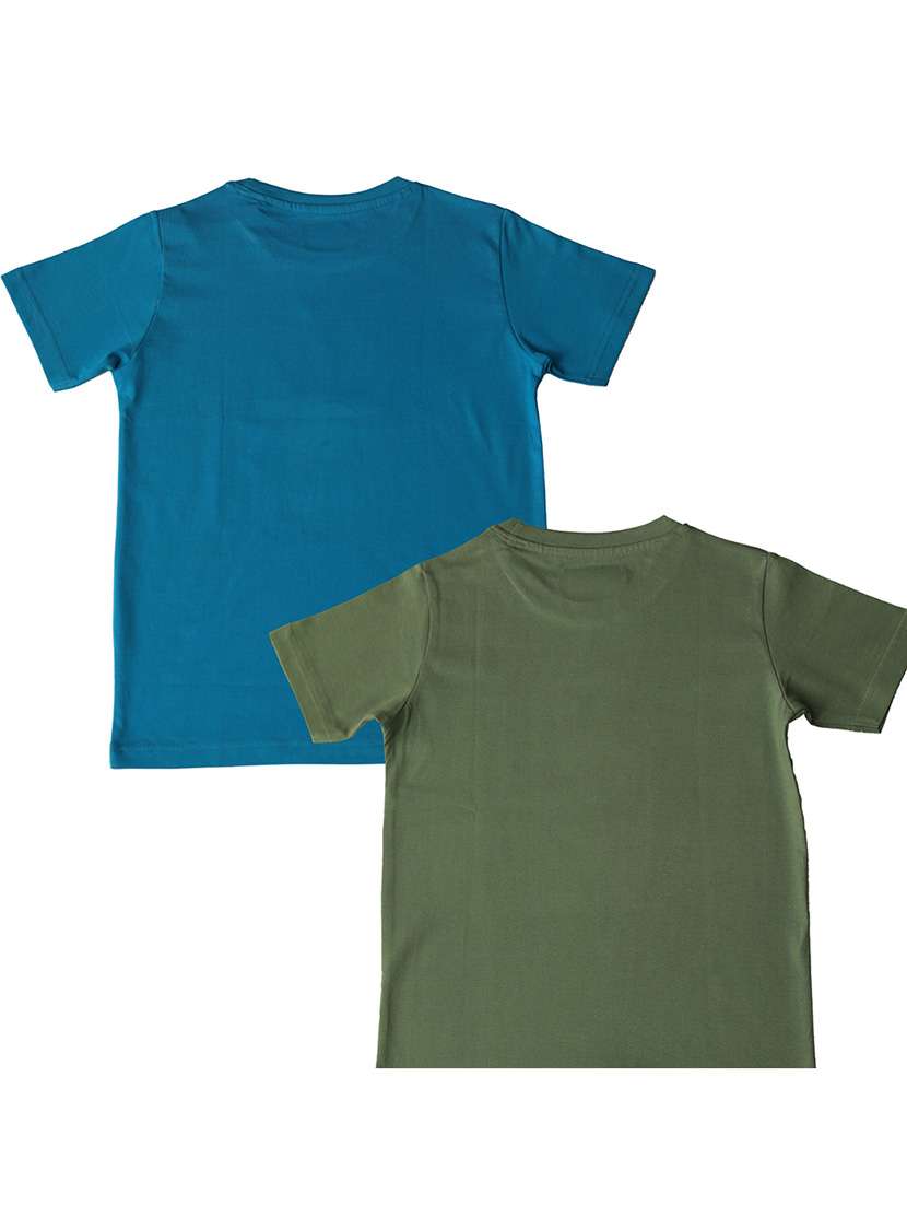 boys pack of 2 printed round neck t-shirt  - 21944774 -  Standard Image - 1