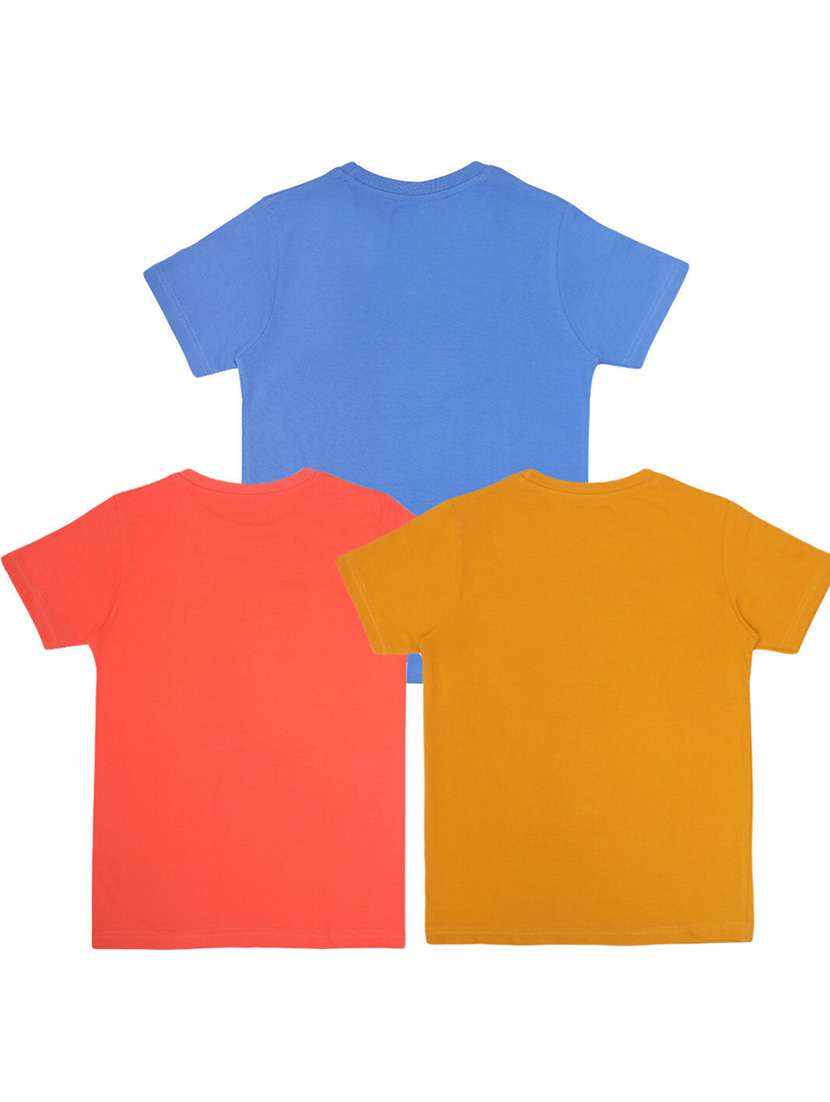 boys pack of 3 printed round neck t-shirt  - 21944775 -  Standard Image - 1
