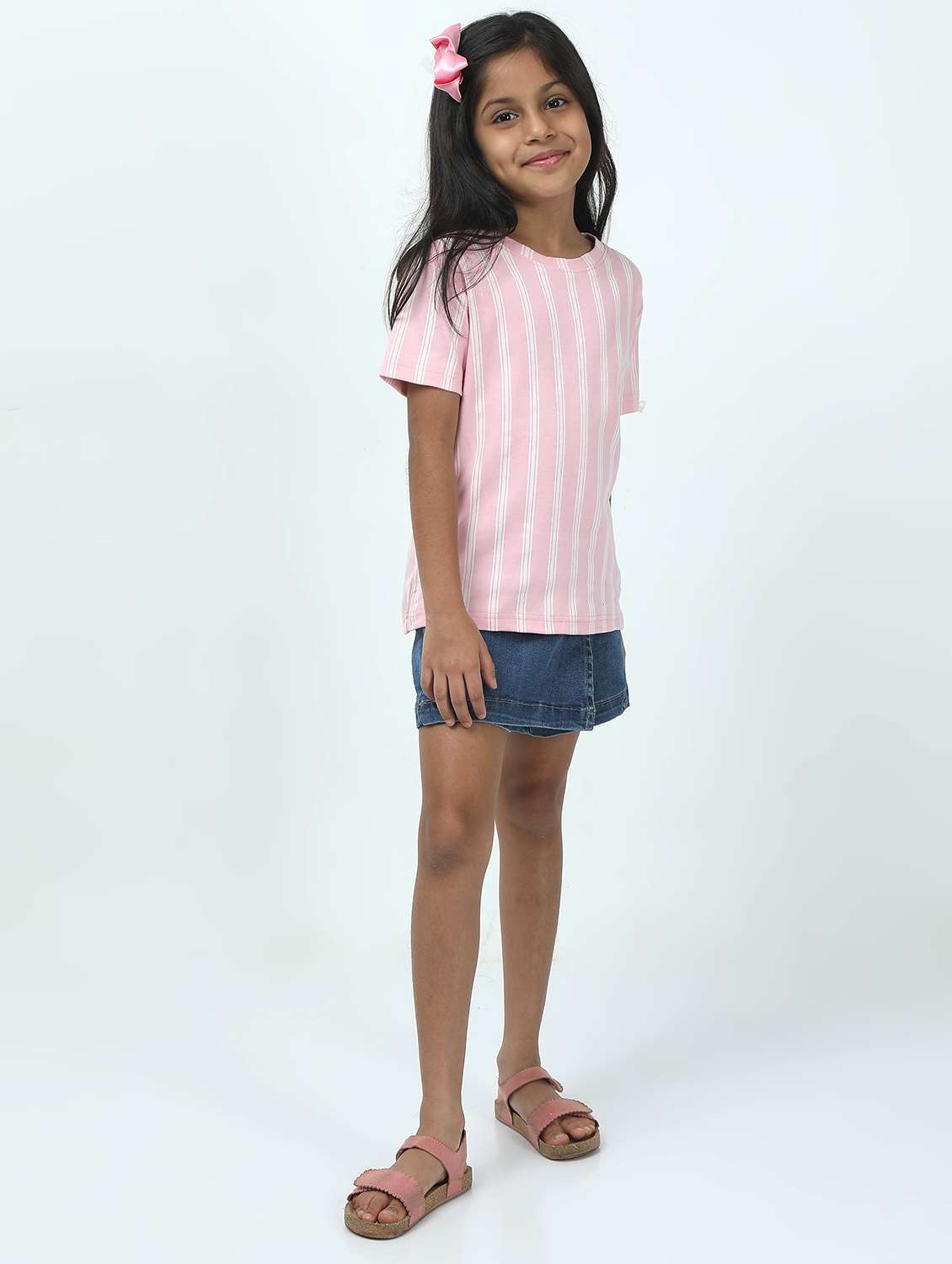 girls striped short sleeve skirt top set - 21944778 -  Standard Image - 4