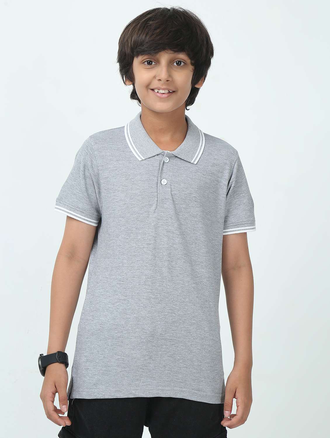 boys solid short sleeve polo t-shirt - 21944779 - Standard Image - 1