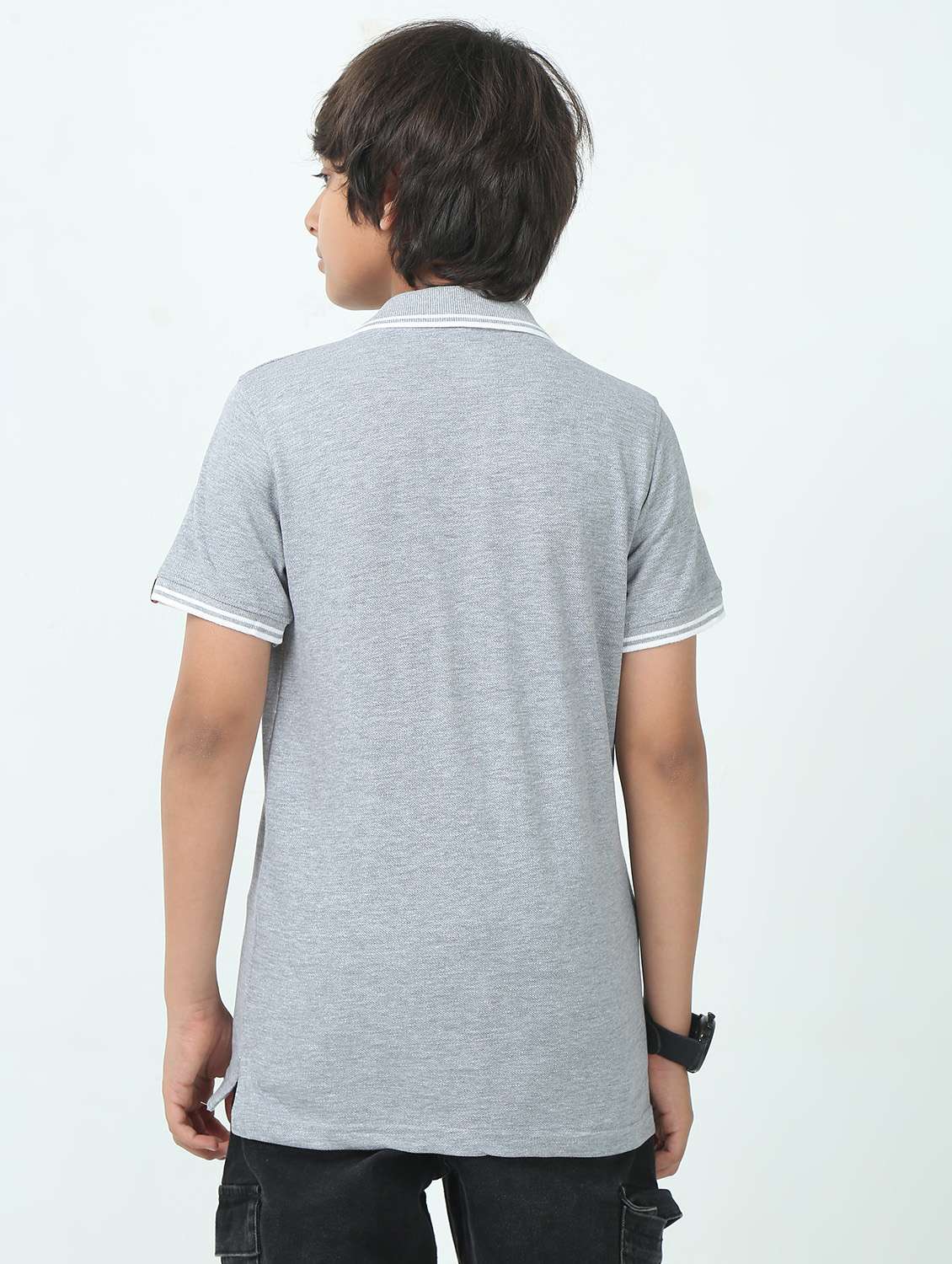boys solid short sleeve polo t-shirt - 21944779 - Standard Image - 4