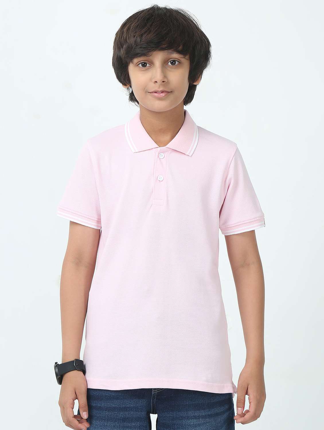 boys solid short sleeve polo t-shirt - 21944782 -  Standard Image - 1
