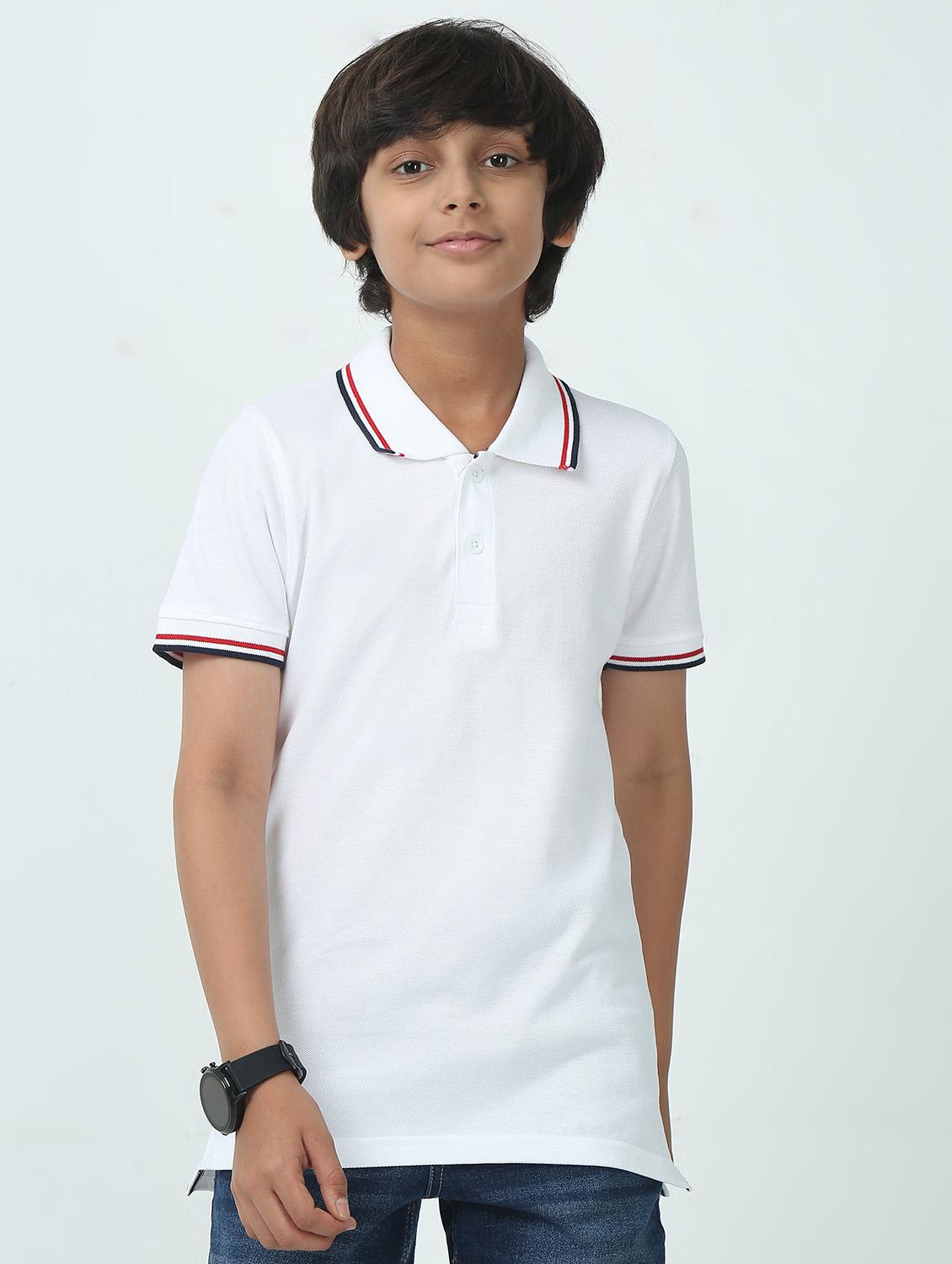 boys solid short sleeve polo t-shirt - 21944785 - Standard Image - 1
