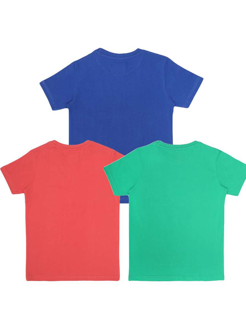 boys pack of 3 printed round neck t-shirt  - 21944791 -  Standard Image - 1