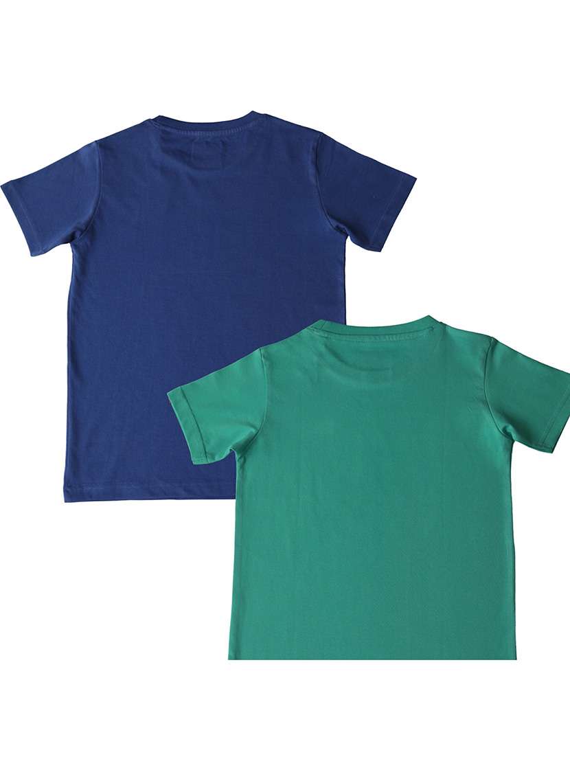 boys pack of 2 printed round neck t-shirt  - 21944793 -  Standard Image - 1