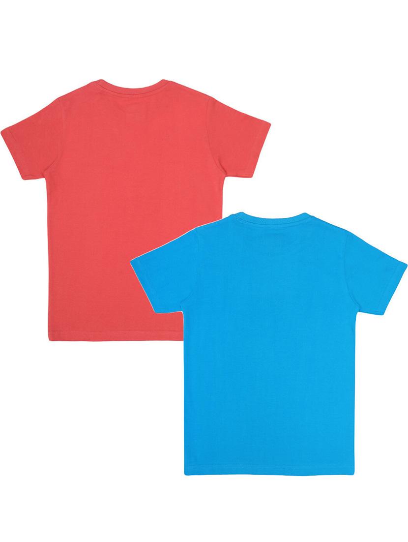 boys pack of 2 printed round neck t-shirt - 21944795 - Standard Image - 1