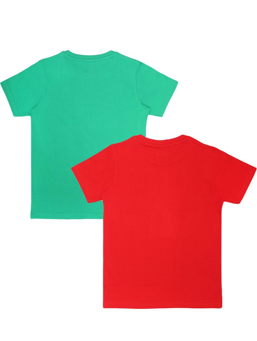 boys pack of 2 printed round neck t-shirt - 21944801 - Standard Image - 1