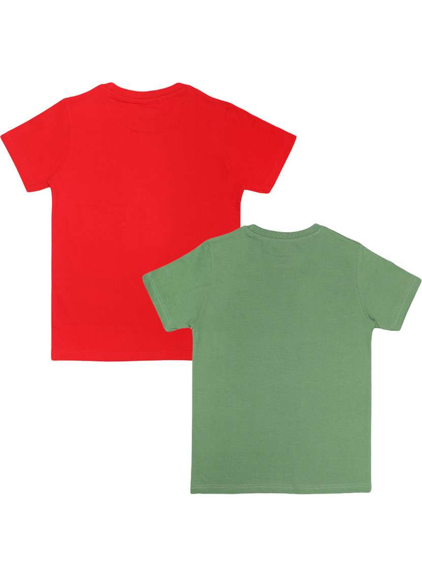 boys pack of 2 printed round neck t-shirt  - 21944802 -  Standard Image - 1