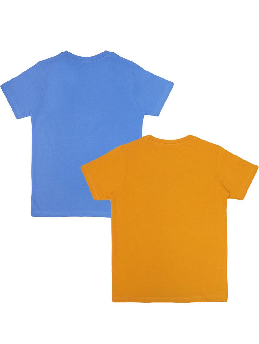 boys pack of 2 printed round neck t-shirt - 21944805 - Standard Image - 1