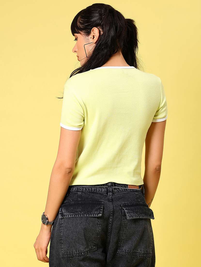 women printed short sleeve crop t-shirt - 21944848 -  Standard Image - 4