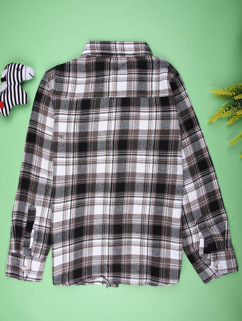 boys checkered long sleeve casual shirt - 21944930 -  Standard Image - 1