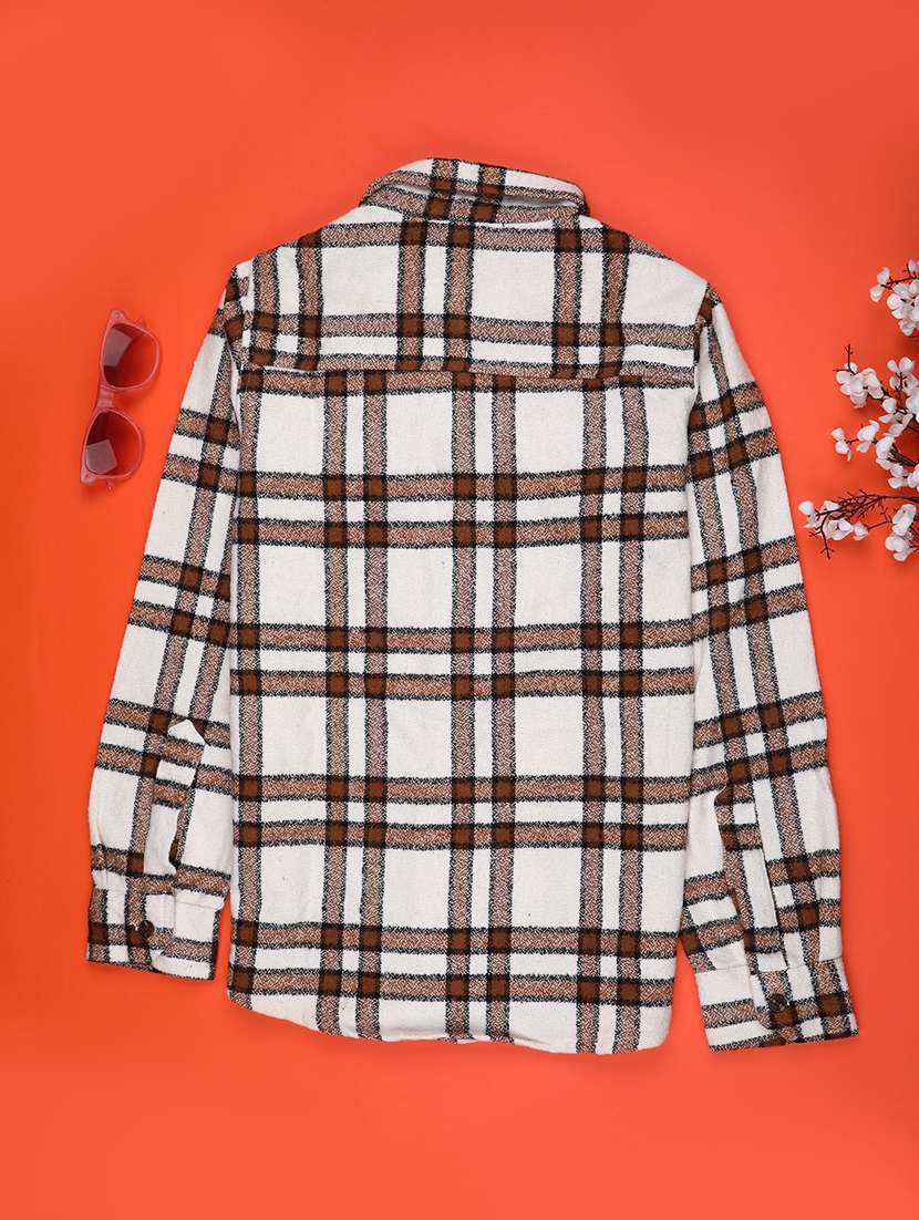 boys checkered long sleeve casual shirt - 21944936 -  Standard Image - 1