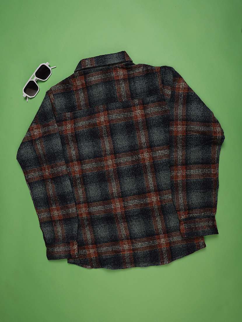 boys checkered long sleeve casual shirt - 21944937 -  Standard Image - 1
