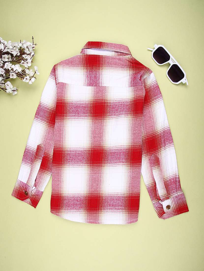 boys checkered long sleeve casual shirt - 21944952 -  Standard Image - 1