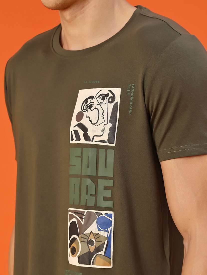 men placement print short sleeve regular fit t-shirt - 21944964 -  Standard Image - 4