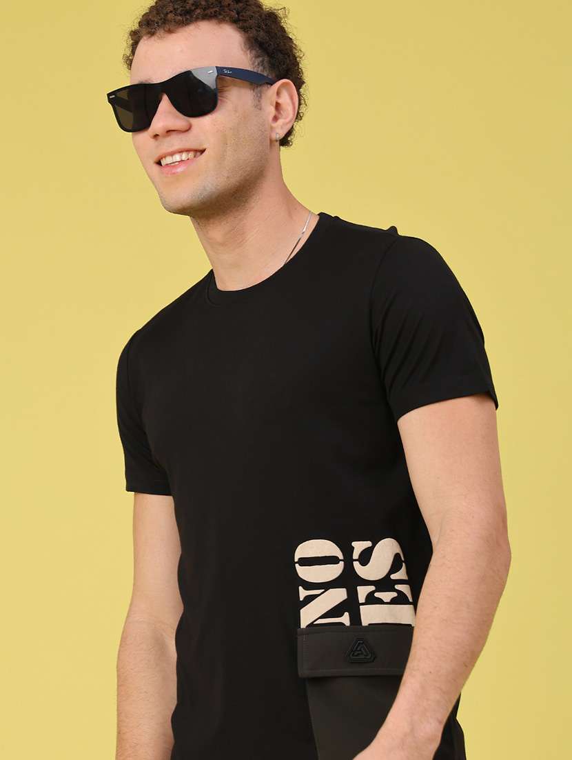 men typographic short sleeve slim fit t-shirt
