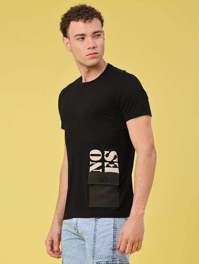 men typographic short sleeve slim fit t-shirt - 21944965 -  Standard Image - 1