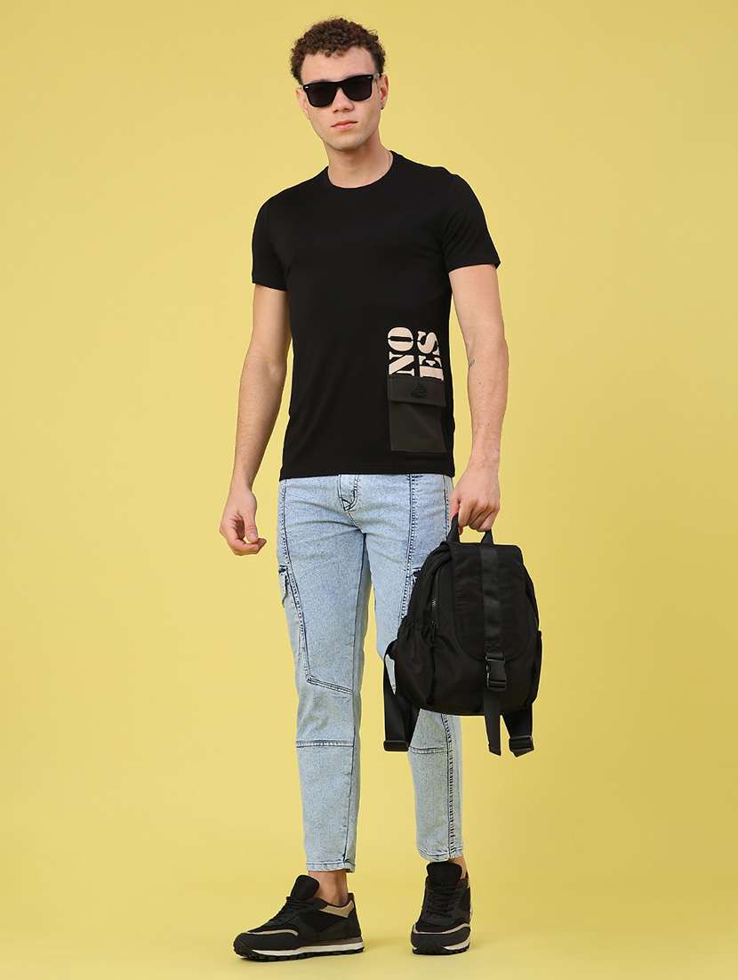 men typographic short sleeve slim fit t-shirt - 21944965 -  Standard Image - 4
