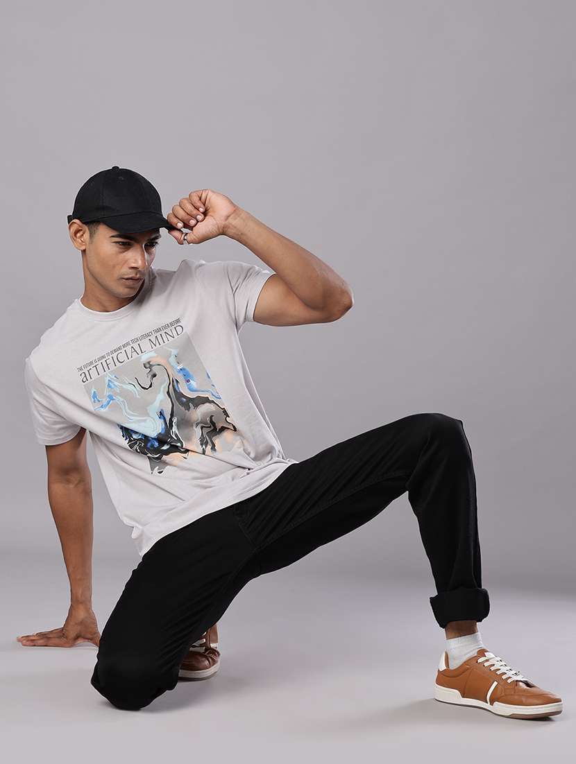 men front print short sleeve regular fit t-shirt - 21945010 -  Standard Image - 4