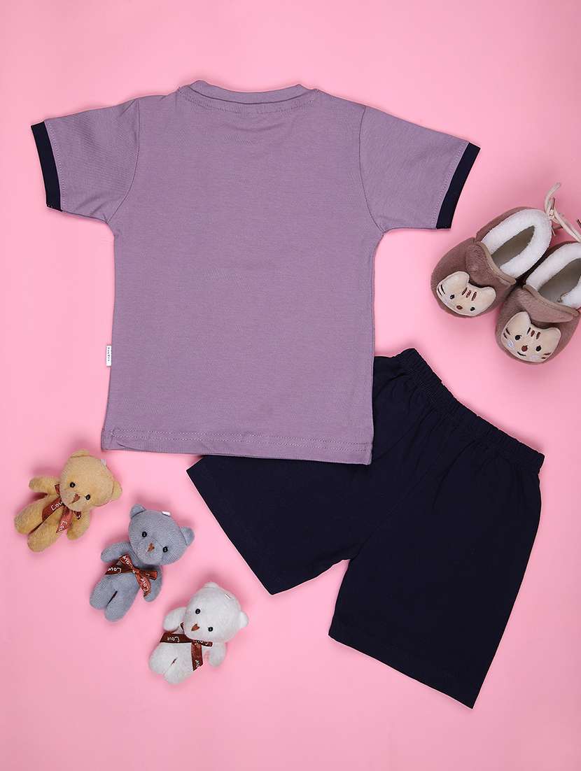 boys printed t-shirt & shorts twin set - 21946191 -  Standard Image - 1