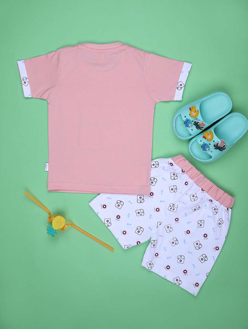 boys printed t-shirt & short twin set - 21946196 -  Standard Image - 1