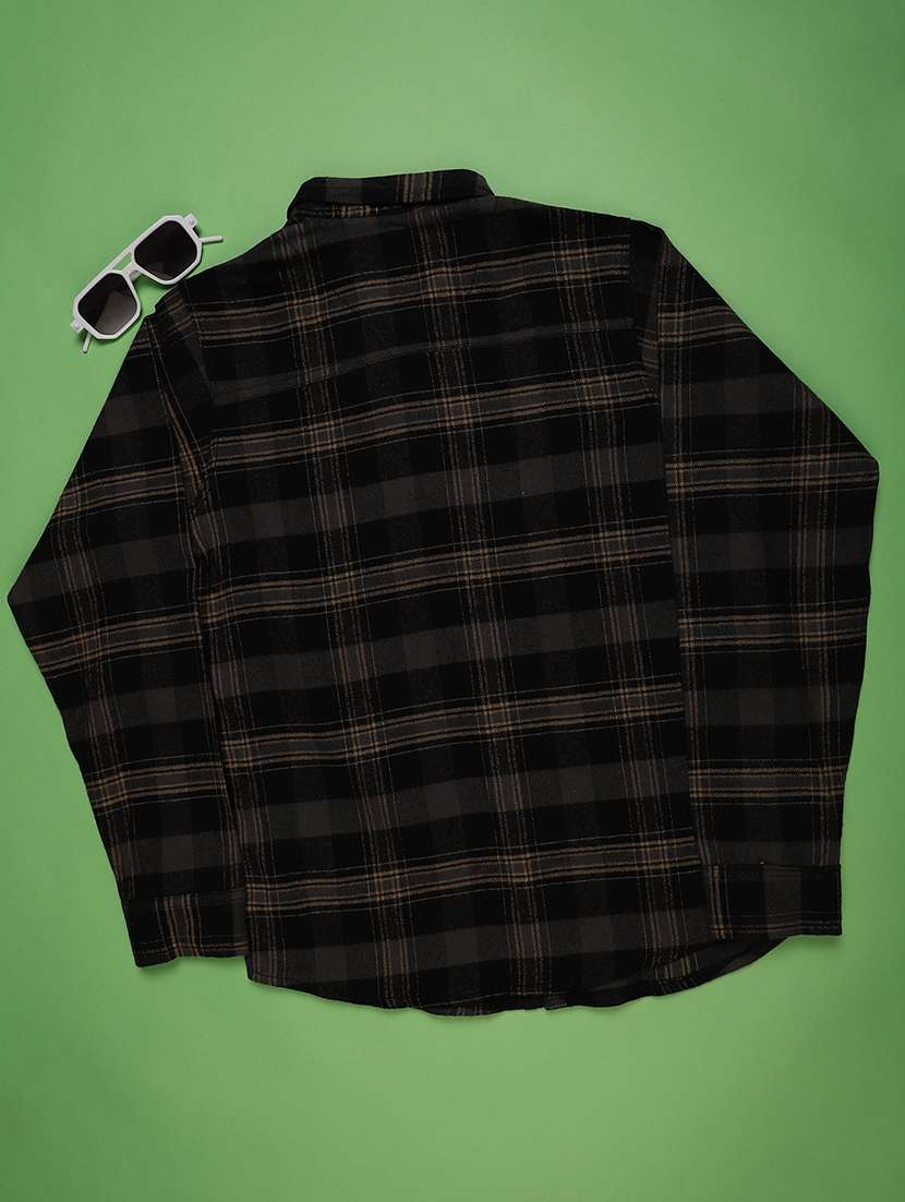 boys checkered collared long sleeve shirt - 21946267 -  Standard Image - 1