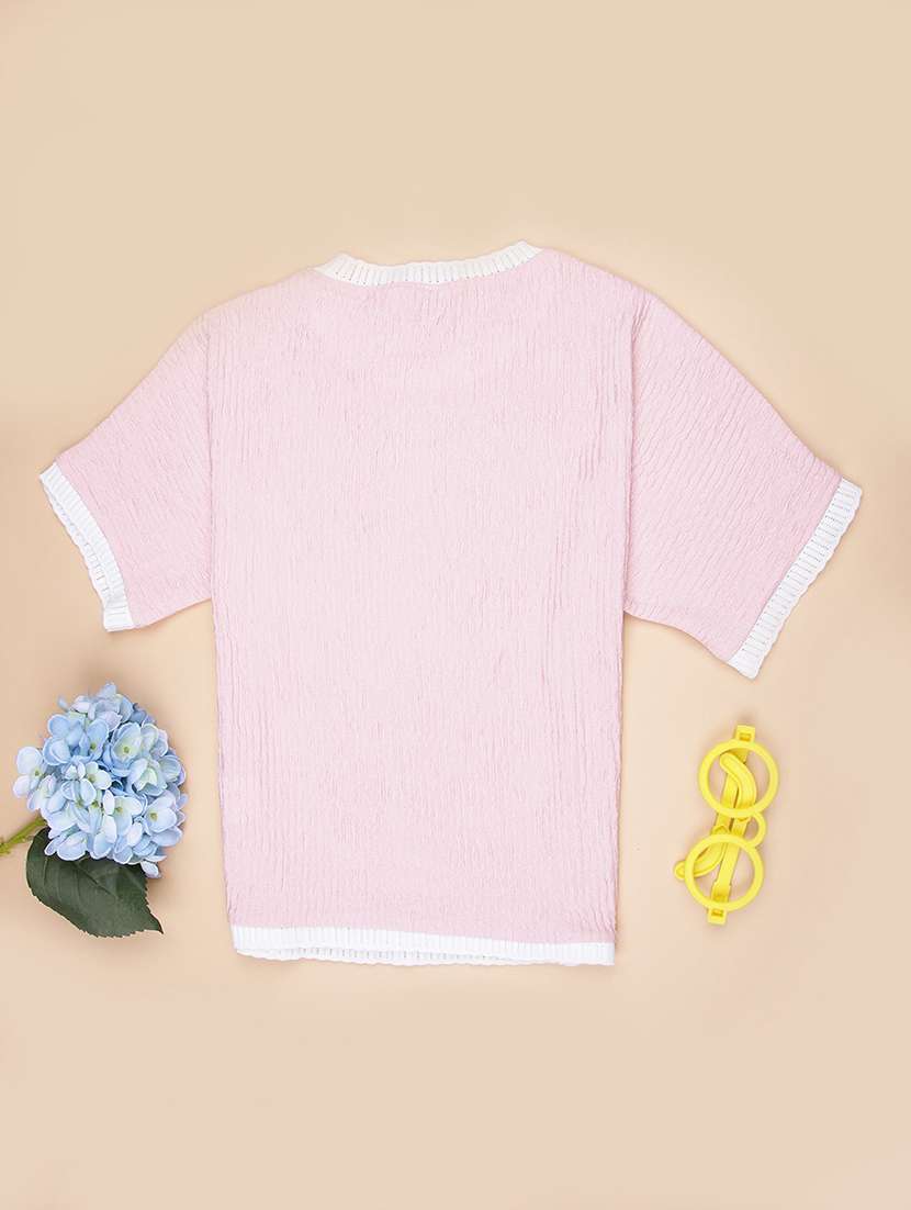 girls solid short sleeve regular fit tee - 21946283 -  Standard Image - 1