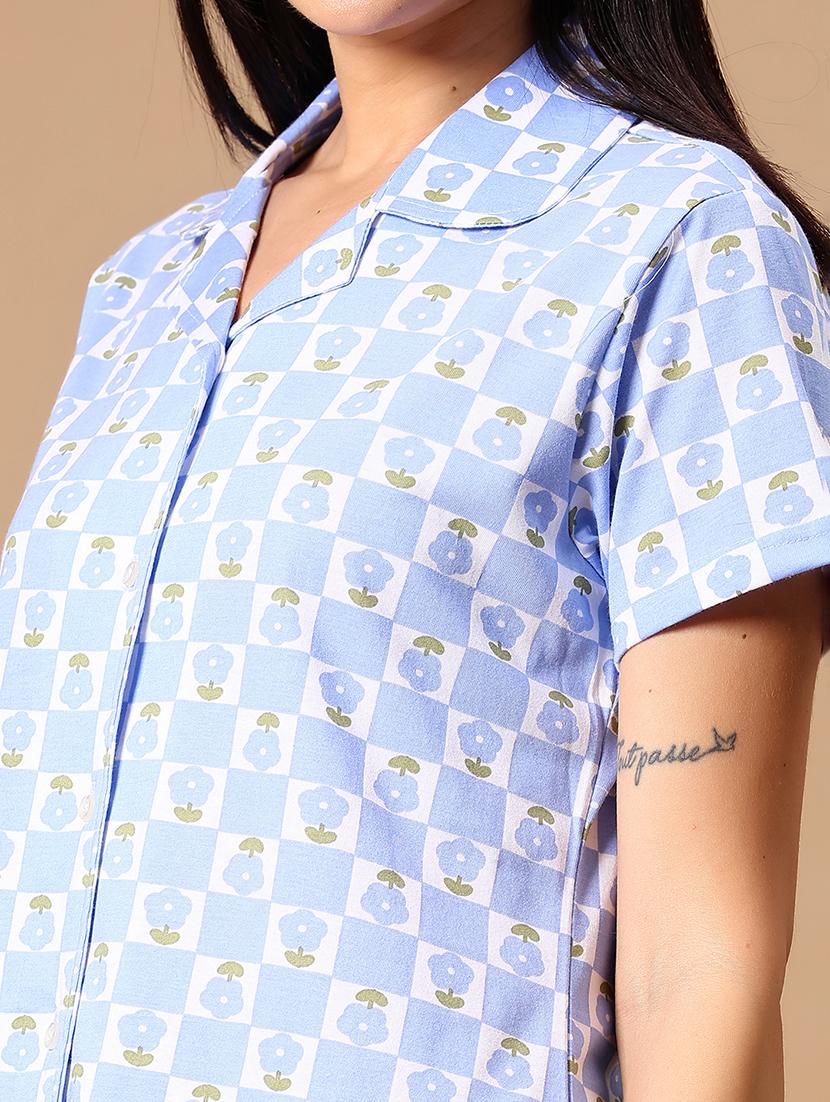 women printed nightwear pyjama set - 21946443 - Standard Image - 4