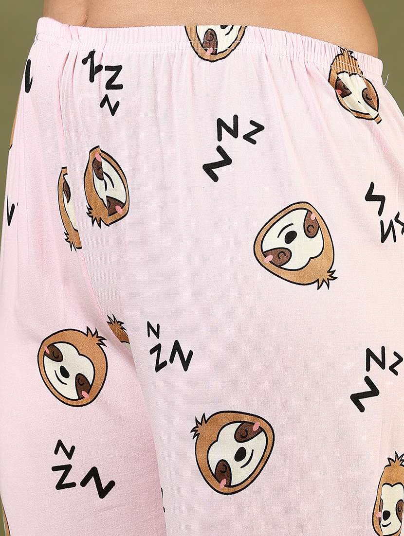 women printed nightwear pyjama set - 21946445 -  Standard Image - 4