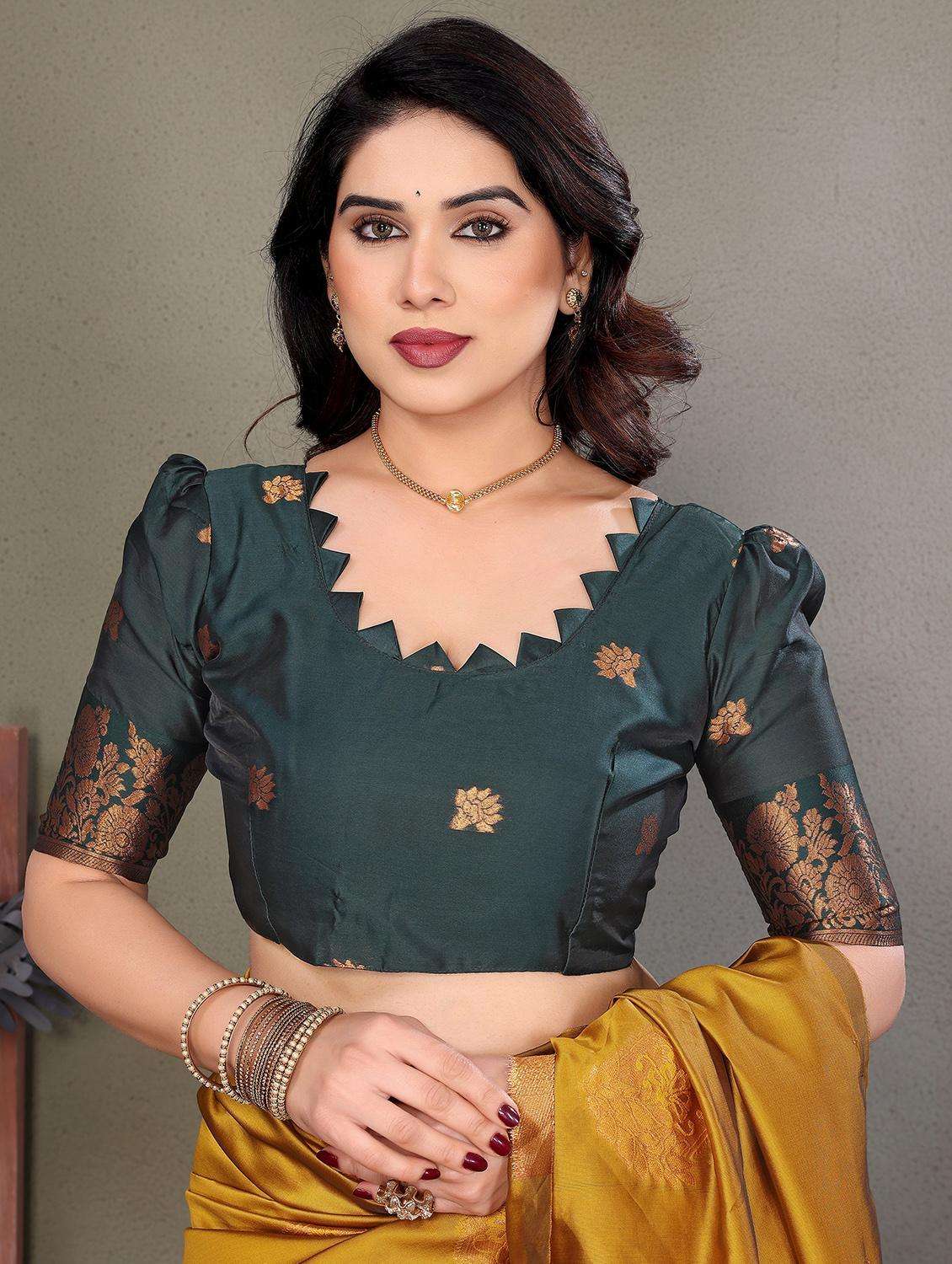 women self design banarasi saree with blouse - 21946725 -  Standard Image - 4