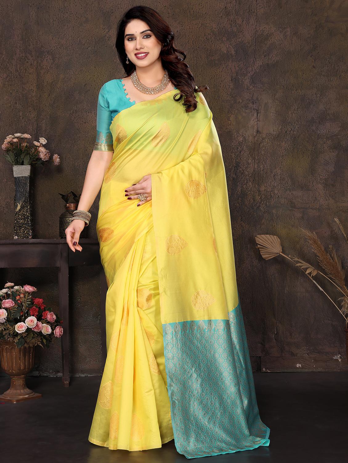 women self design banarasi saree with blouse - 21946728 - Zoom Image - 0