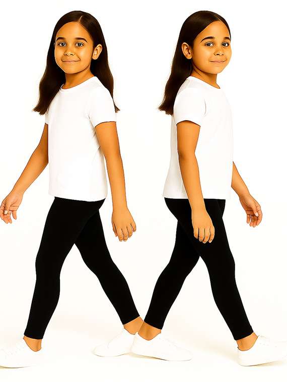 girls pack of 2 solid legging - 21946748 -  Standard Image - 1