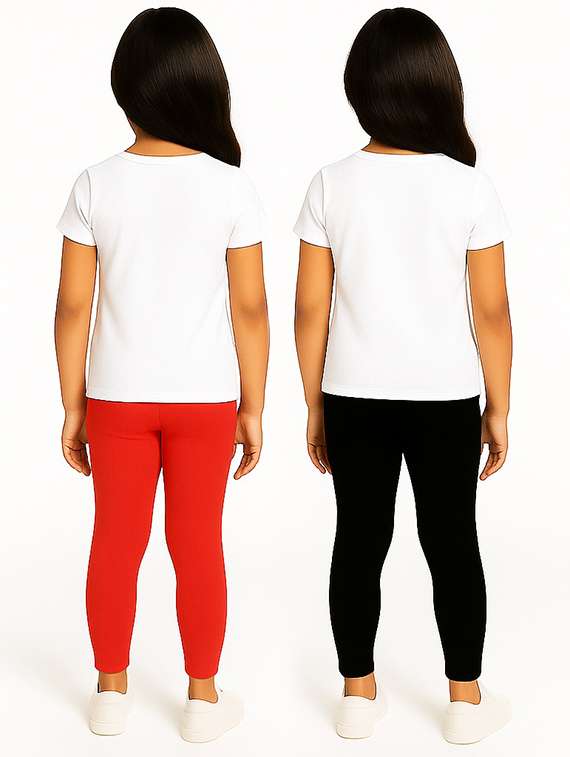 girls pack of 2 solid legging - 21946750 -  Standard Image - 1
