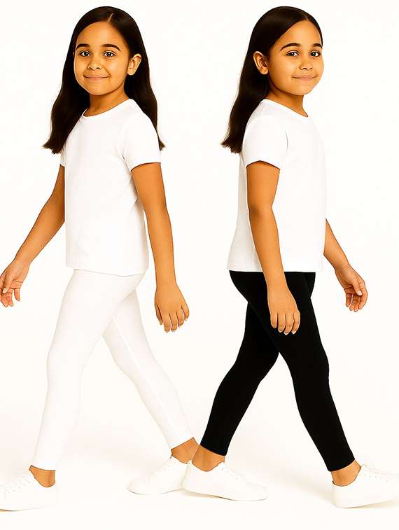 girls pack of 2 solid legging - 21946751 -  Standard Image - 1