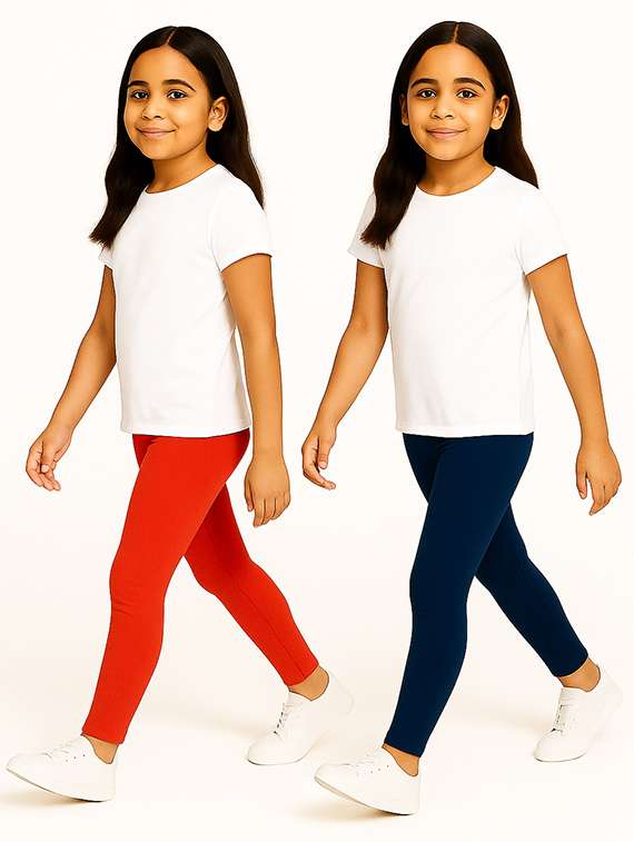 girls pack of 2 solid legging - 21946754 -  Standard Image - 1