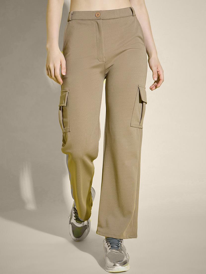 women pack of 2 solid mid rise cargo - 21946762 - Standard Image - 4