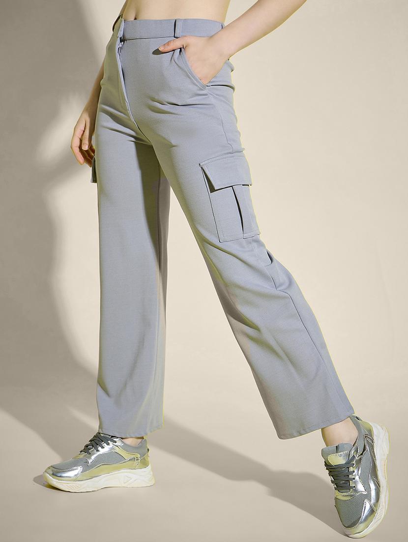 women pack of 2 solid mid rise cargo - 21946764 - Standard Image - 4
