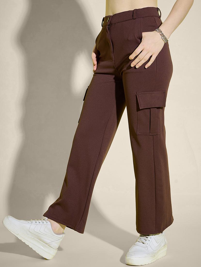 women pack of 2 solid mid rise cargo - 21946766 - Standard Image - 4