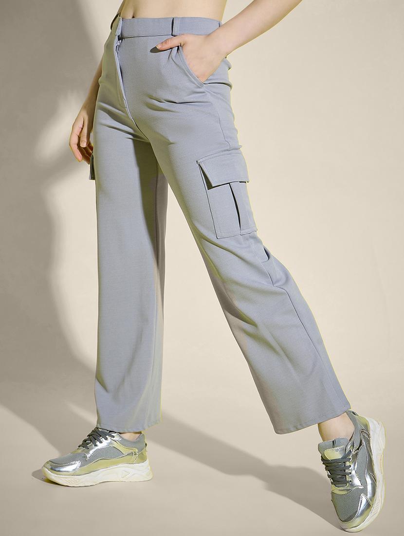 women pack of 2 solid mid rise cargo - 21946769 - Standard Image - 4