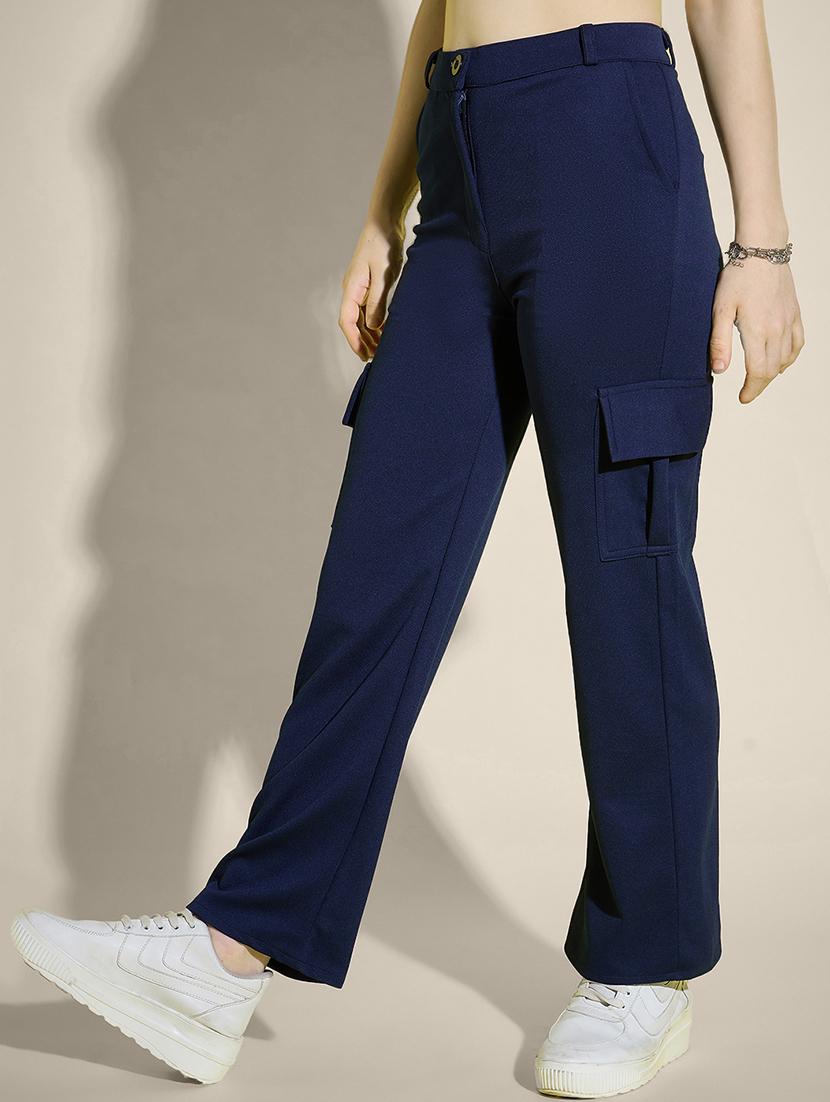 women pack of 2 solid mid rise cargo - 21946770 - Standard Image - 4
