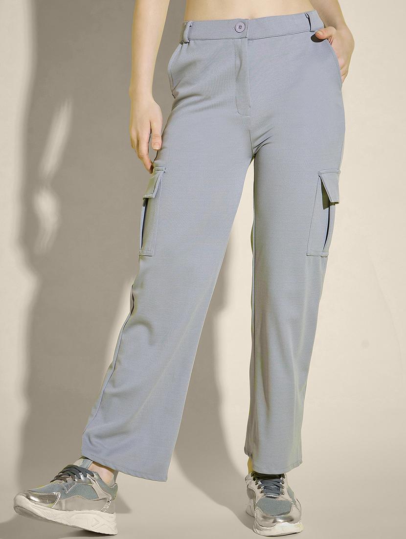 women pack of 2 solid mid rise cargo - 21946771 - Standard Image - 4