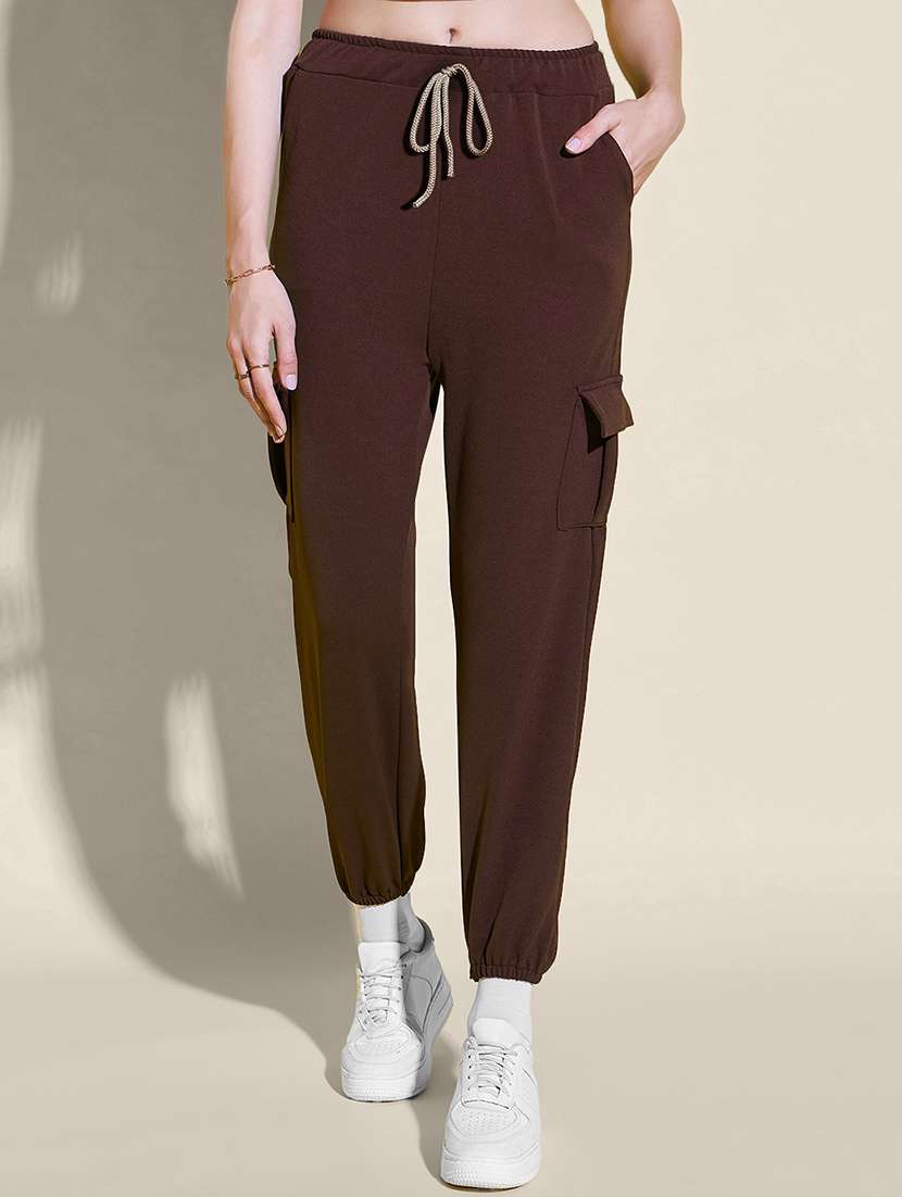 women pack of 2 solid mid rise cargo - 21946784 -  Standard Image - 1